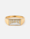 Heaven Rectangular Signet Ring
