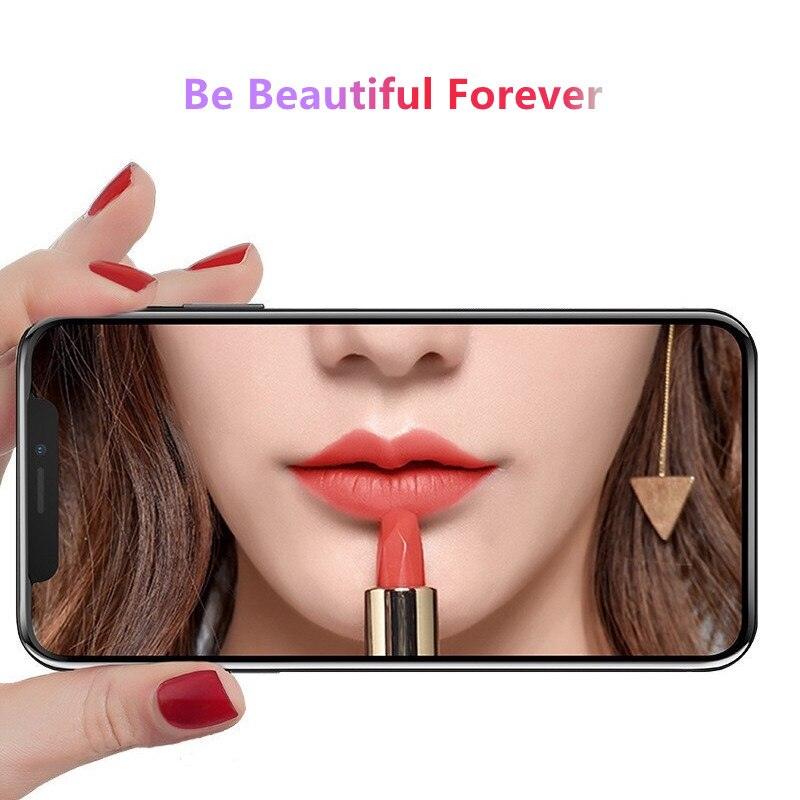 Glue Anti Scratch Mirror Screen Protector Tempered Glass For iphone 13 12 11 Pro XS Max X XR 7 8 Plus Makeup Mirror Tempered Glass for Iphone 11 12Pro 13pro Max Mirror Screen Protectors