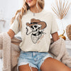 Hell Raiser Skeleton Halloween Cowboy Western Spooky Motif With Rustic Vintage Vibe Graphic Tee