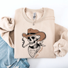 Hell Raiser Skeleton Halloween Western Spooky Cowboy Country Premium Graphic Sweatshirt