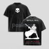 Helldivers 2 Oversized Washed Tee – Double-Sided Print Streetwear, Unisex Gaming Apparel
