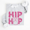 Hip Hop Retro Glitter Effect Bunny Rabbit Easter Pop Art Inspired Neon Night Parade Print Sweatshirt