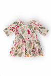 Holly Jolly Christmas 3/4 Sleeve Twirl Bodysuit