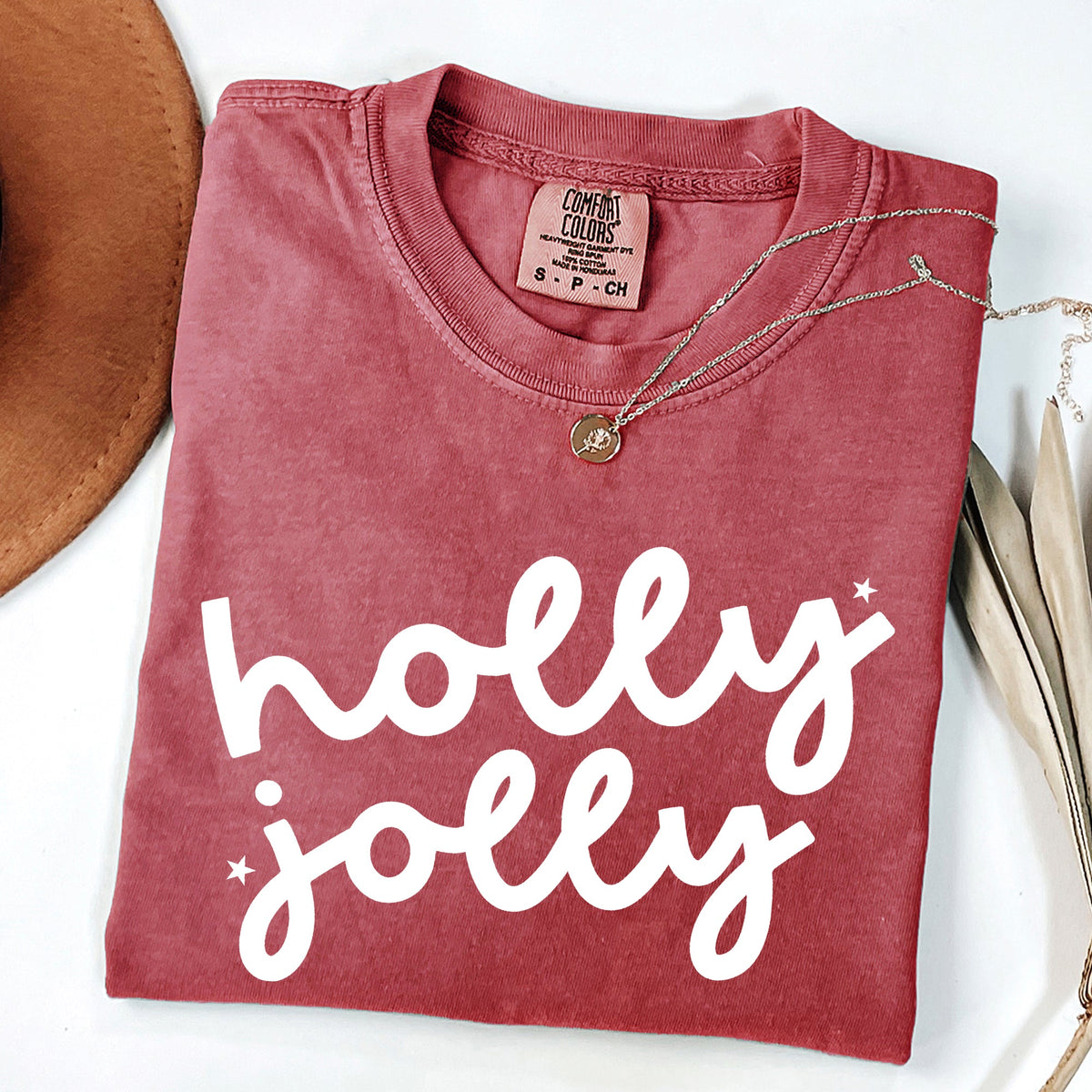 Holly Jolly Retro Christmas Classic Winter Santa Xmas Holiday Cheer Comfort Colors Tee