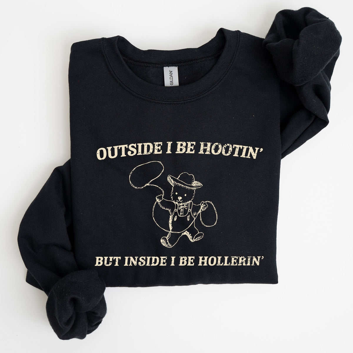 Hootin Hollerin Bear Meme Graphic Illustration For Meme Fans Everywhere Sweatshirt