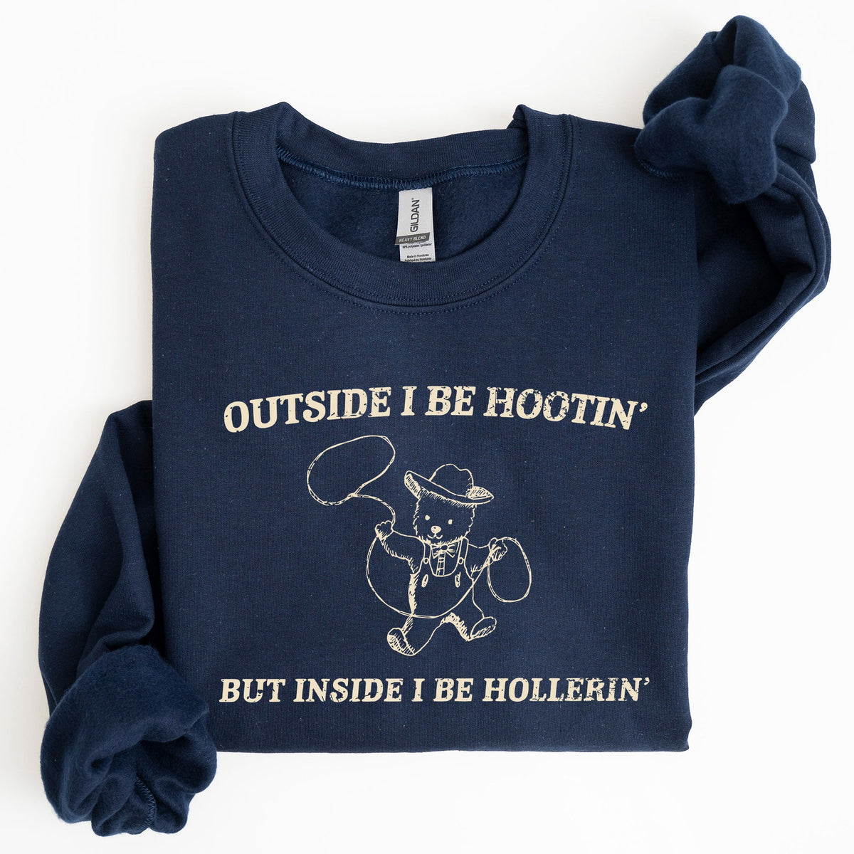 Hootin Hollerin Bear Meme Graphic Illustration For Meme Fans Everywhere Sweatshirt