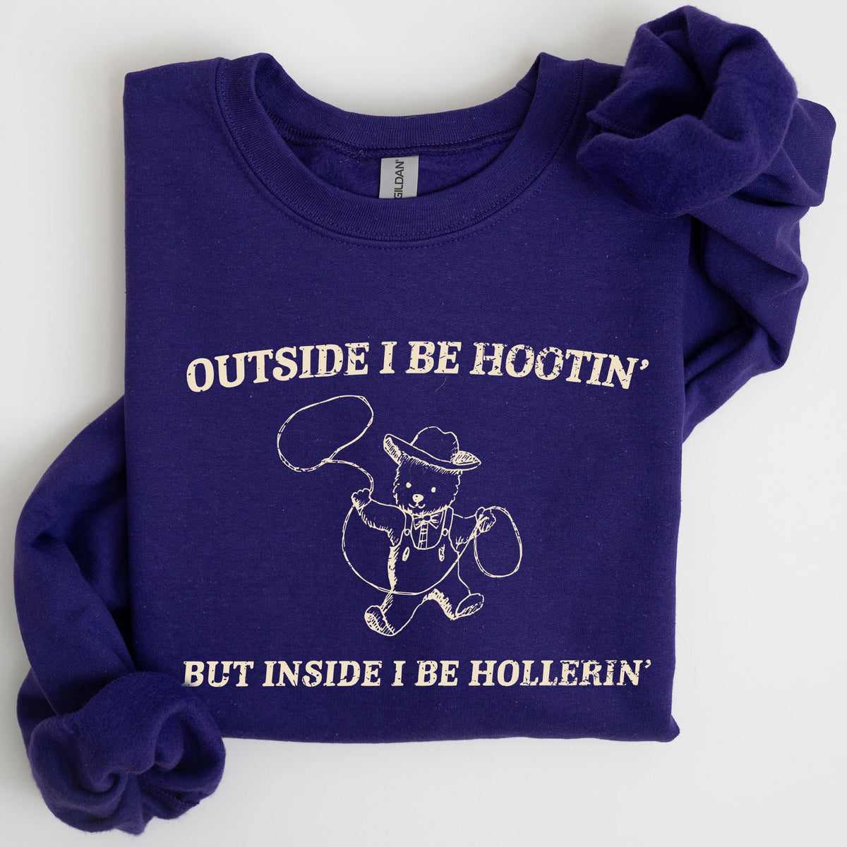 Hootin Hollerin Bear Meme Graphic Illustration For Meme Fans Everywhere Sweatshirt