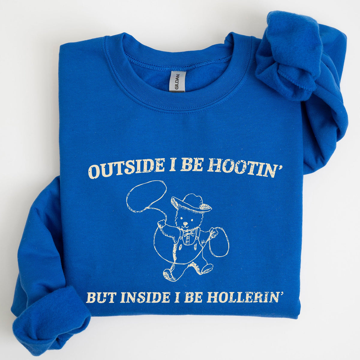 Hootin Hollerin Bear Meme Graphic Illustration For Meme Fans Everywhere Sweatshirt