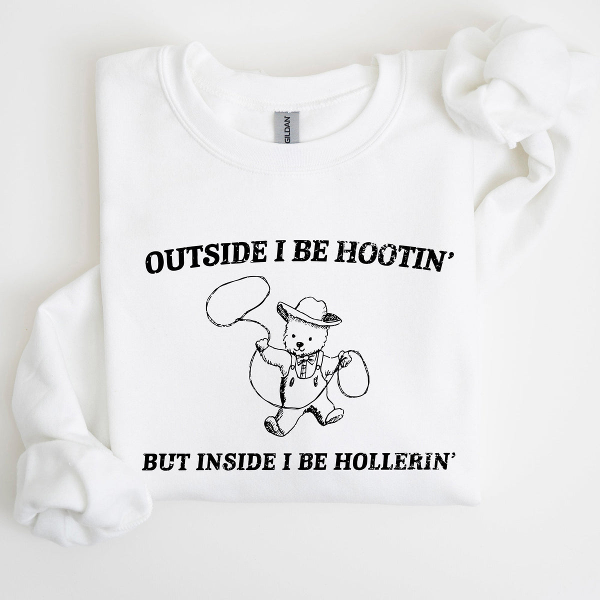 Hootin Hollerin Bear Meme Graphic Illustration For Meme Fans Everywhere Sweatshirt