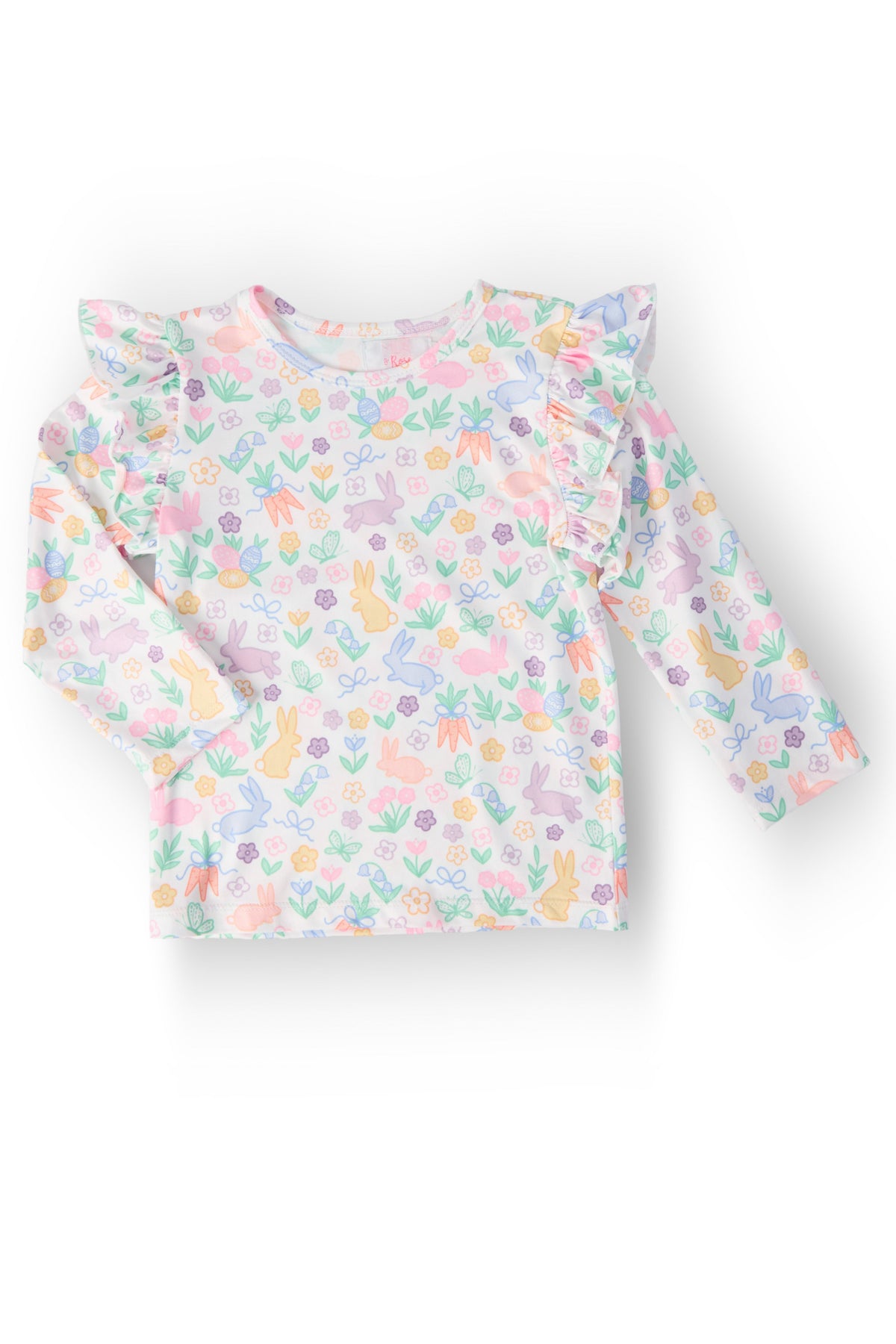 Hoppy Easter L/S Ruffle Tee