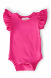 Hot Pink S/S Flutter Bodysuit