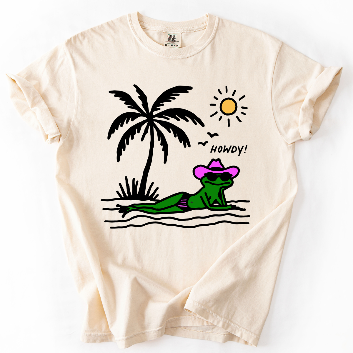Hot Girl Summer, Funny Frog, Howdy, Beach, Summer, Sunshine Vibes Comfort Colors Tee