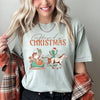 Howdy Christmas Santa Cowboy Horse Sleigh Desert County Western Comfort Colors Tee