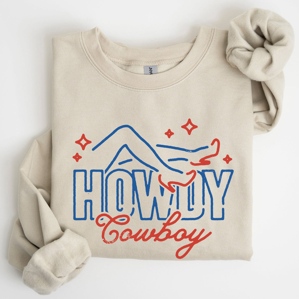 Howdy Cowboy Neon Las Vegas Retro Western Country Icons Neon Nights Edition Sweatshirt