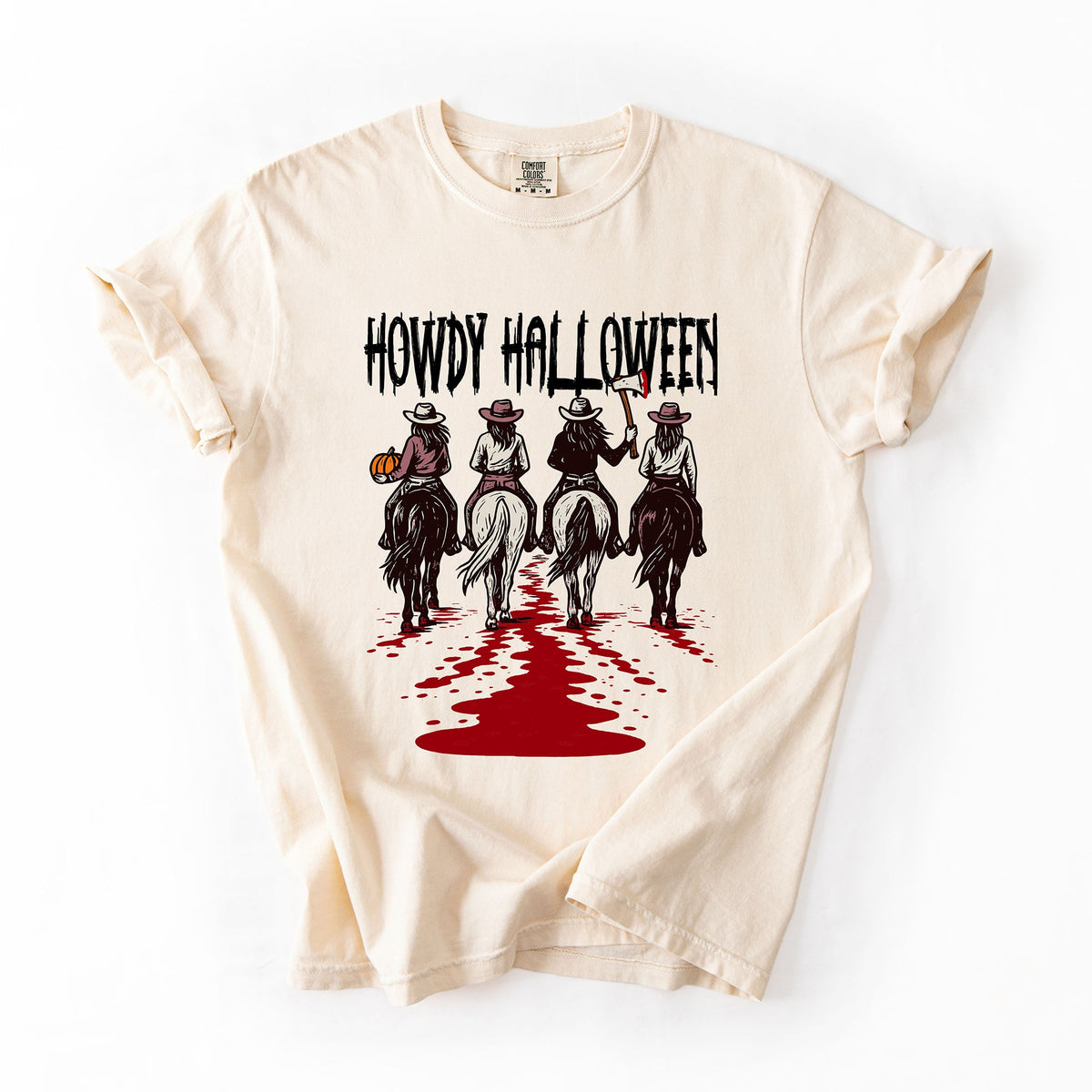 Howdy Halloween, Cowgirls, Western, Spooky Limited Edition Collection Comfort Colors Tee
