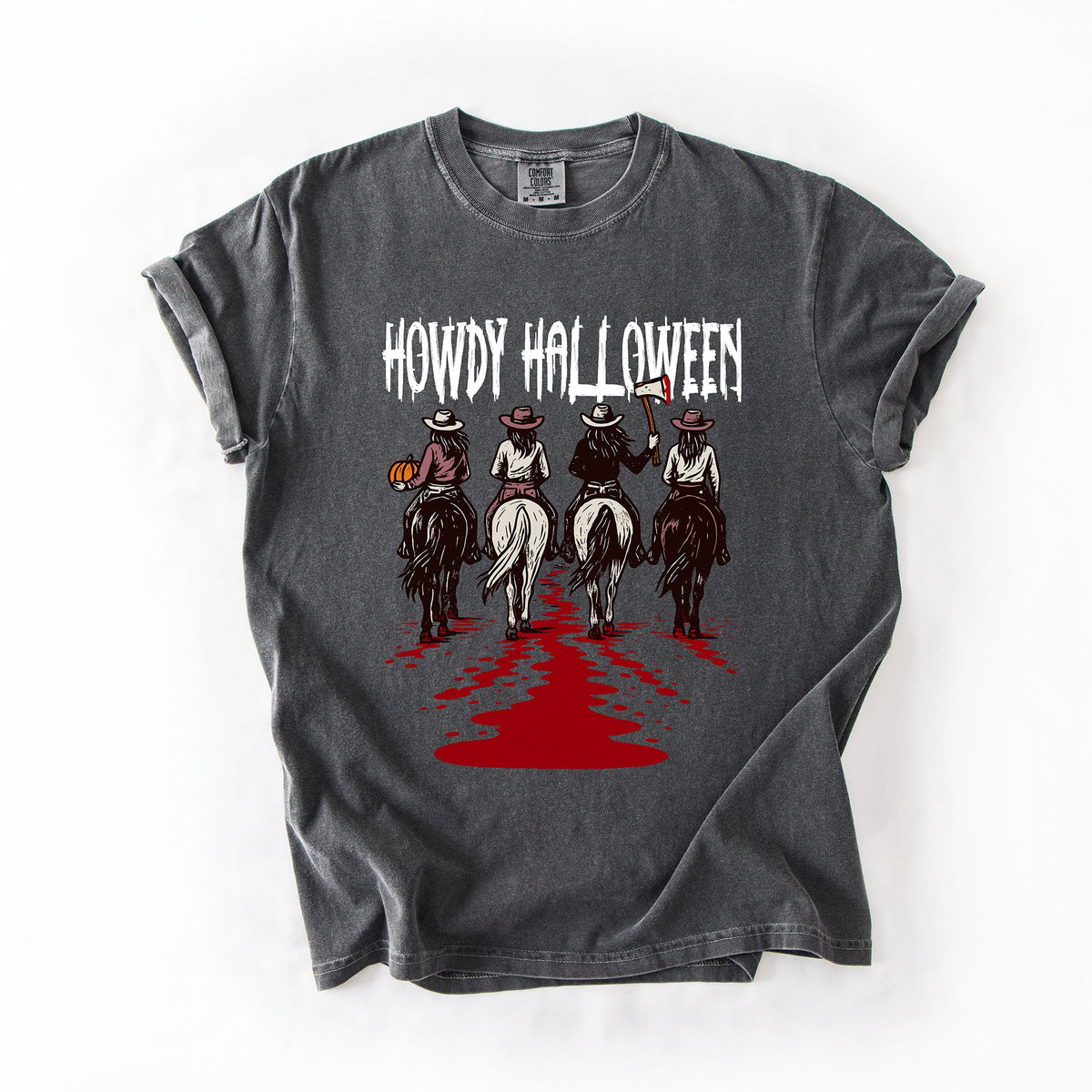 Howdy Halloween, Cowgirls, Western, Spooky Limited Edition Collection Comfort Colors Tee