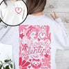 Howdy Valentine Cowgirl Western Country Love Heart Front And Back Graphic Premium Sweatshirt