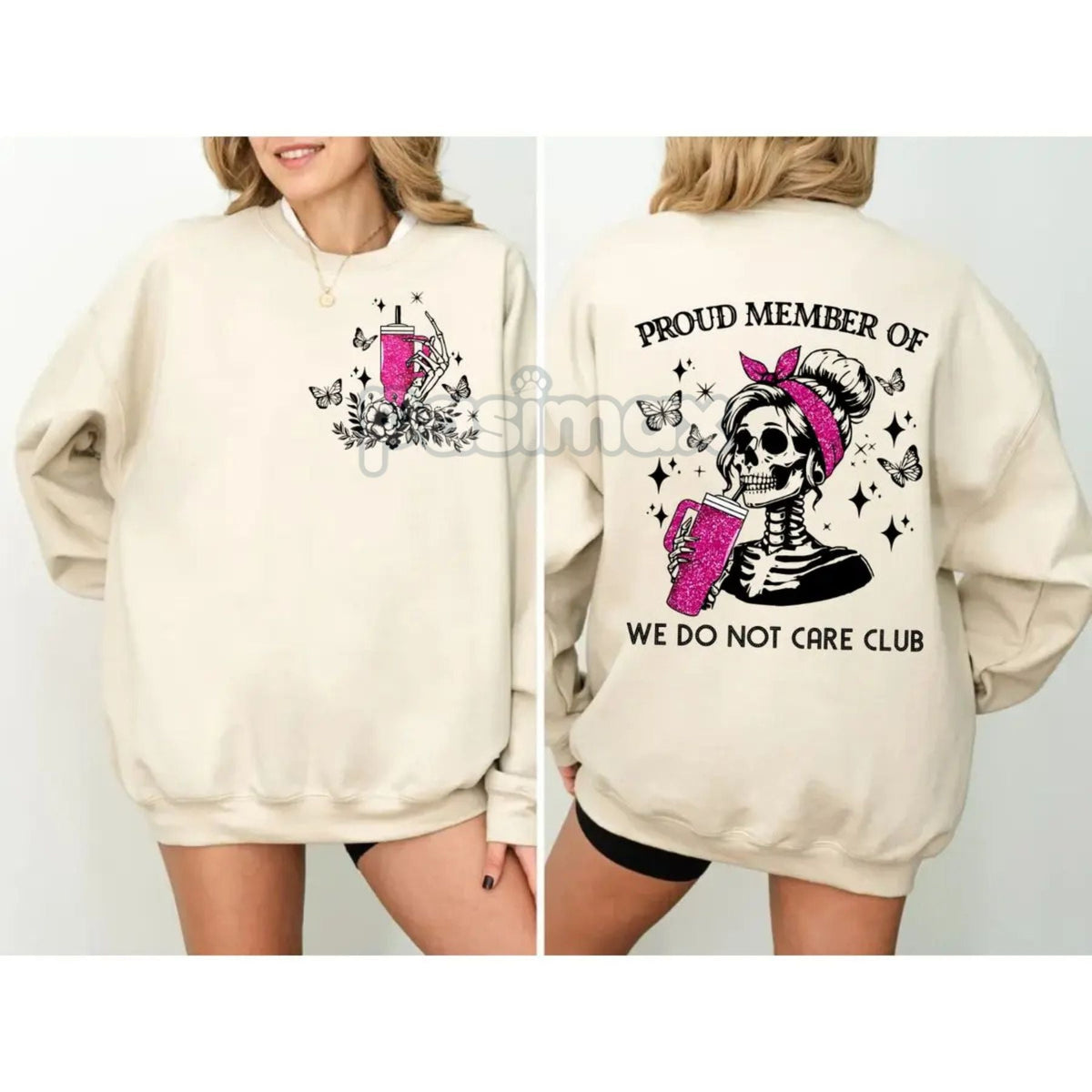 Humorous "We Don't Care Club" Unisex Sweatshirt – Ironic Sarcastic Statement Top