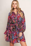 FLORAL BLISS WOVEN MINI DRESS