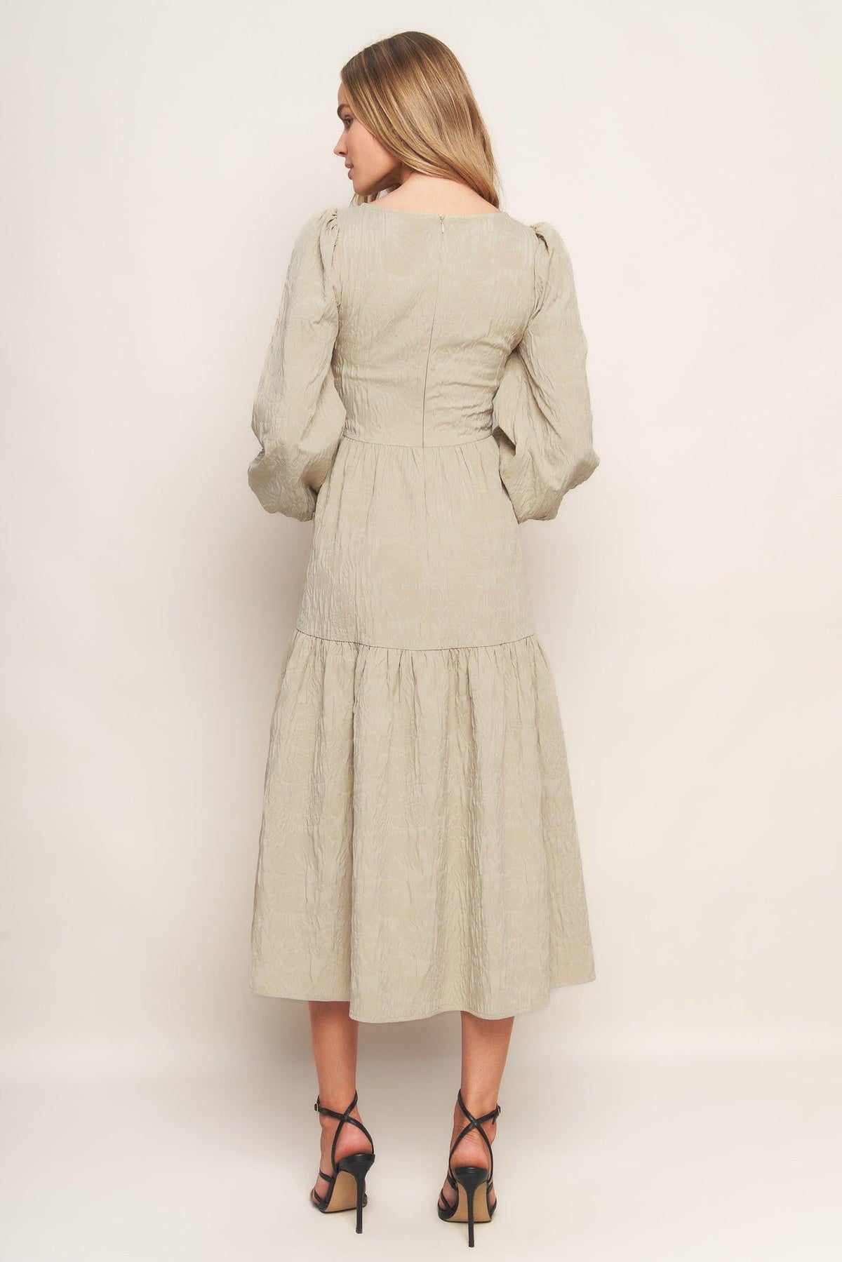 NEBULA NIGHTS WOVEN MIDI DRESS