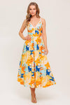 DAWN PETAL KISS WOVEN MIDI DRESS