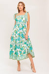 WRITTEN IN THE SKY WOVEN MIDI DRESS