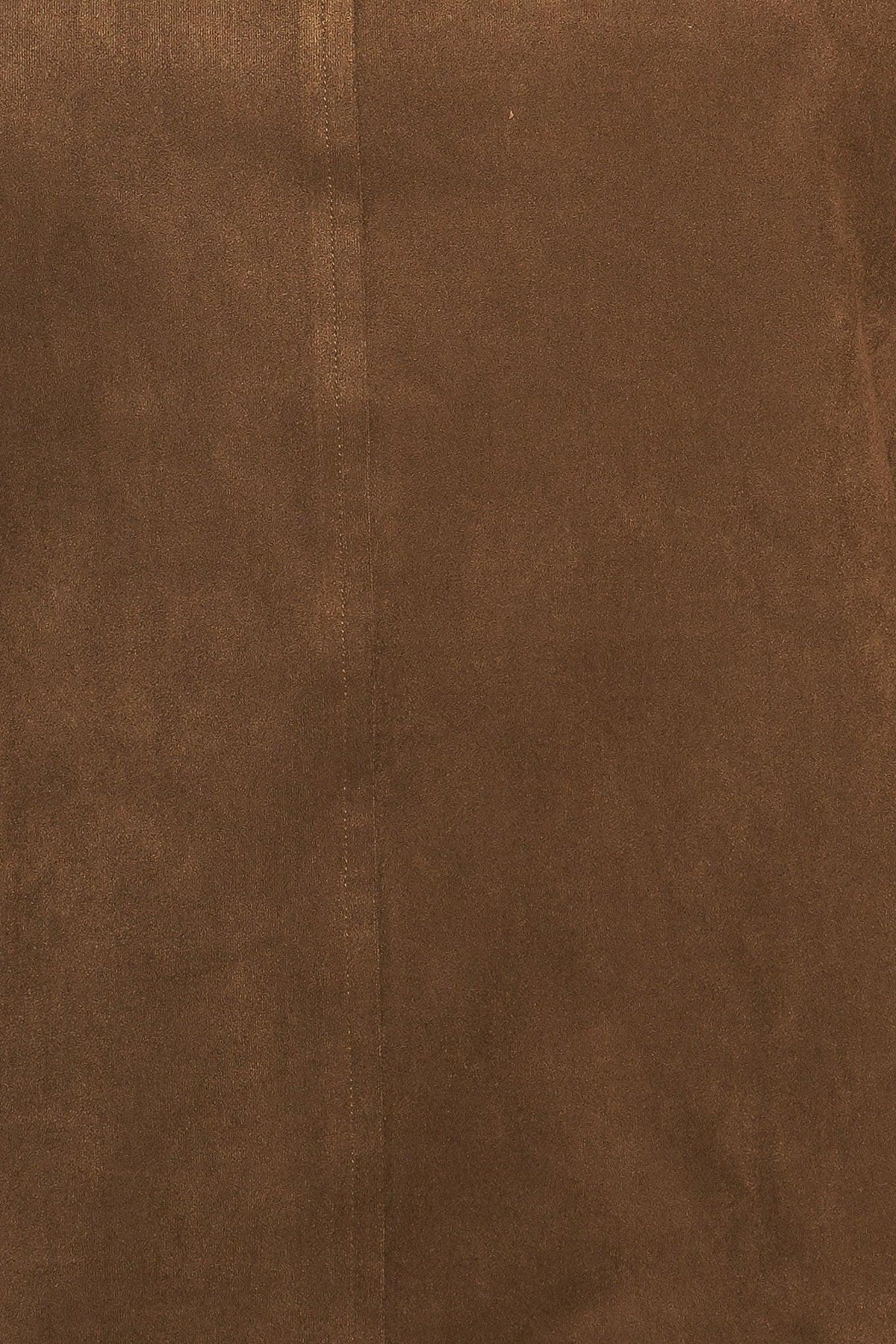 QUIET LUXURY EDGE FAUX SUEDE MIDI SHIFT DRESS