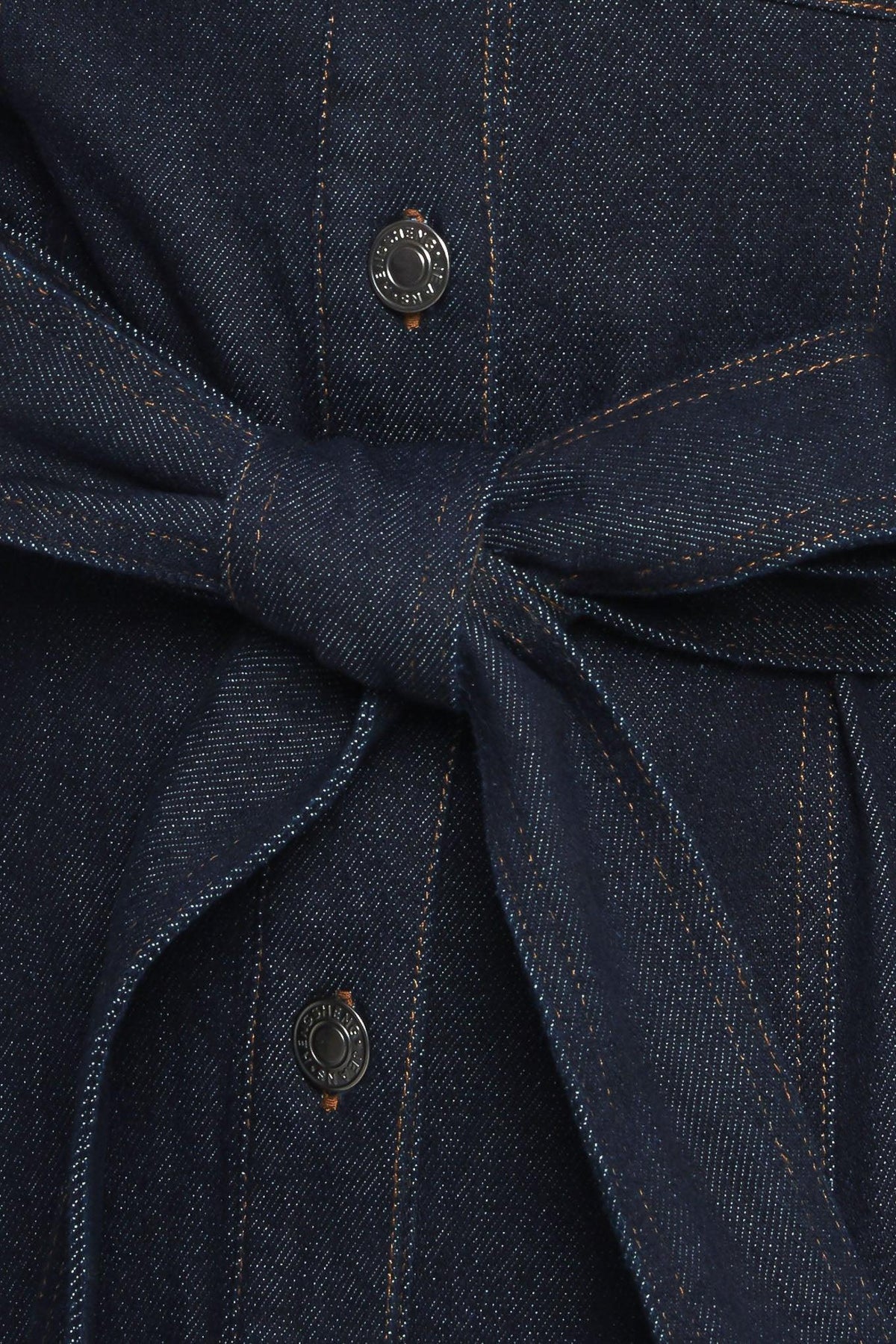 HOLIDAY DARK INDIGO DENIM MINI DRESS