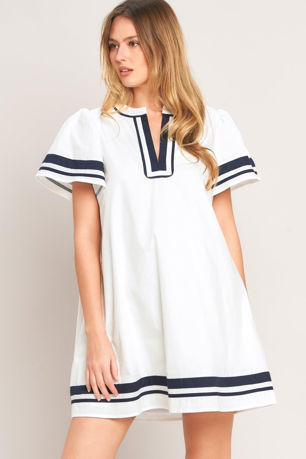 WEEKEND IN THE HAMPTONS WOVEN MINI DRESS