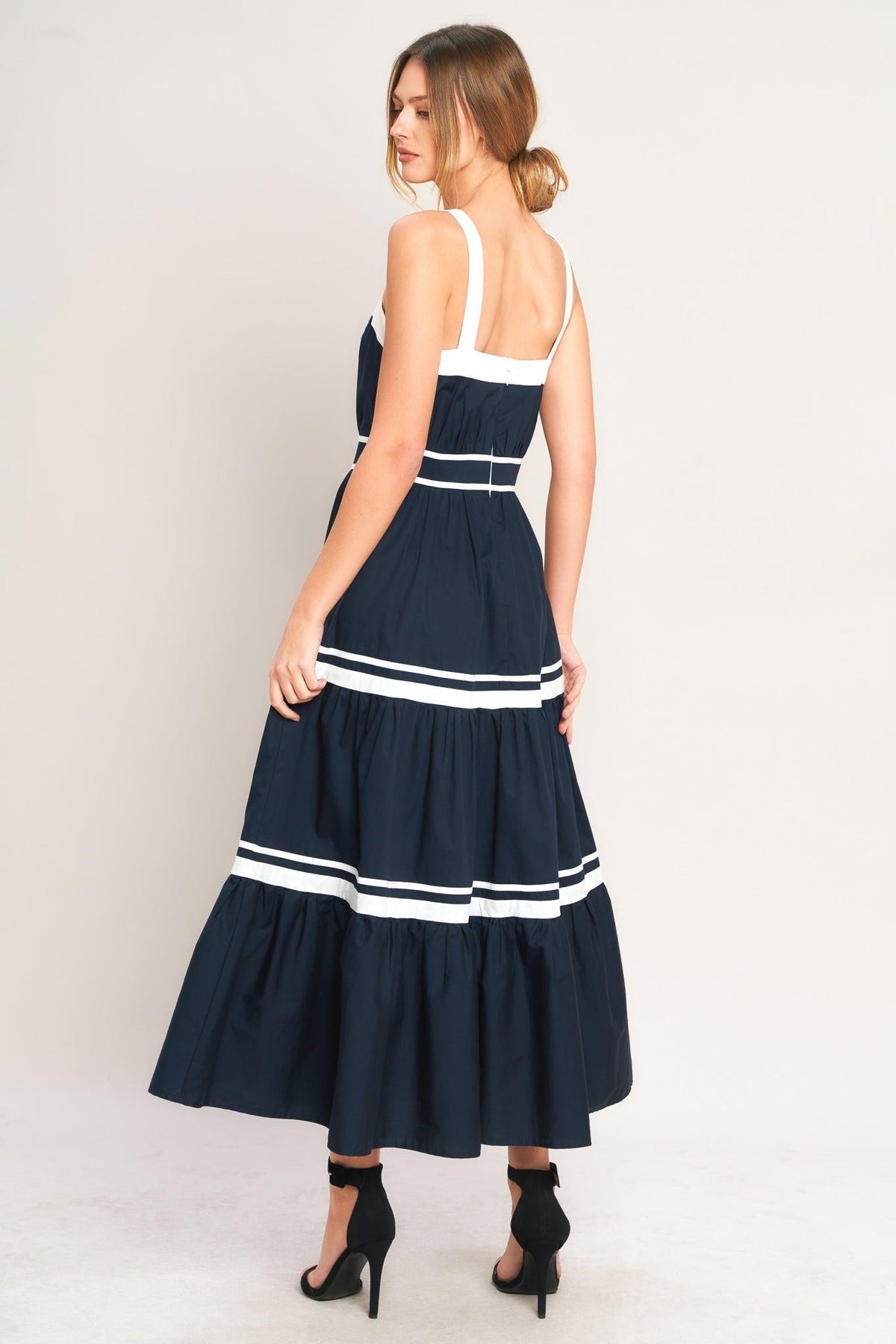 PETAL KISS WOVEN MIDI DRESS
