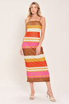 HEAT WAVES POWER MESH MIDI DRESS