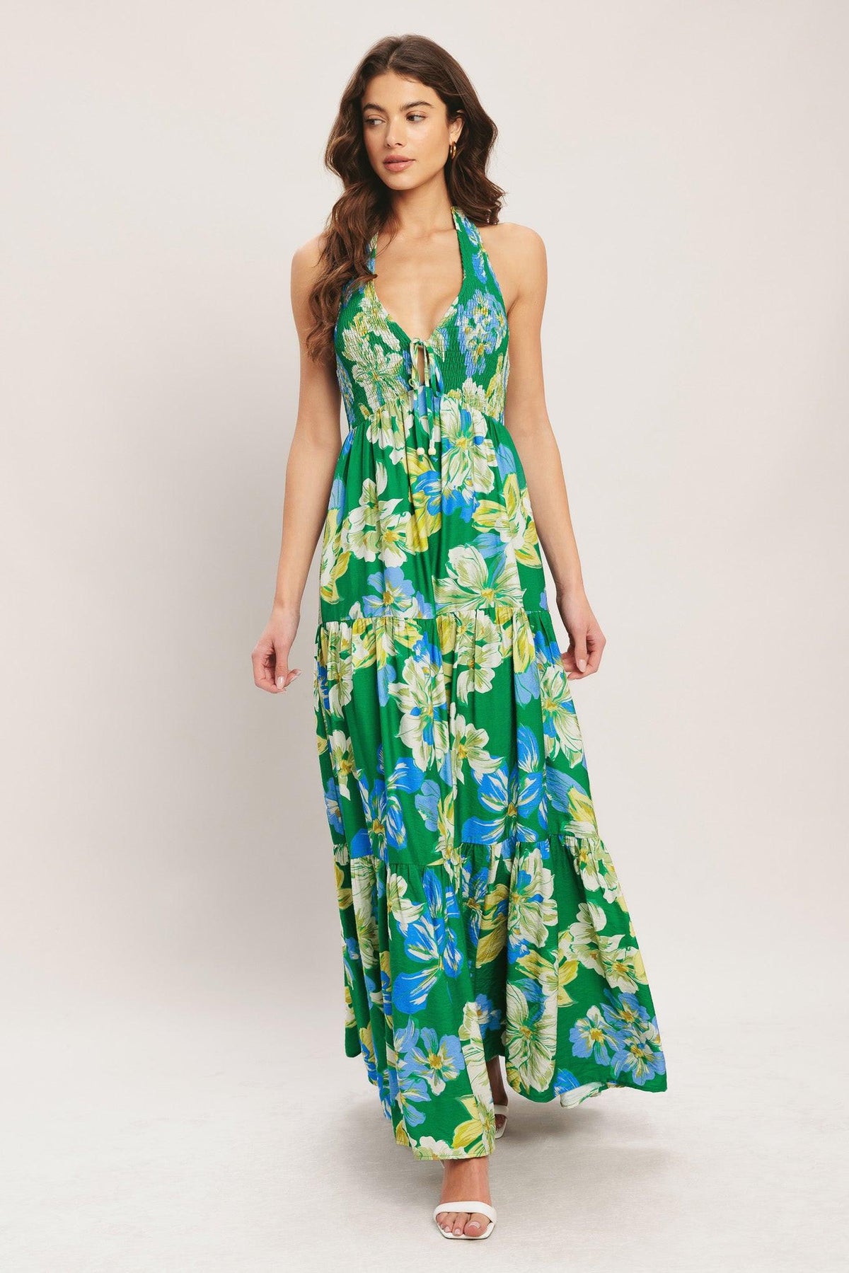 PALM SHORE BLOOM WOVEN MAXI DRESS