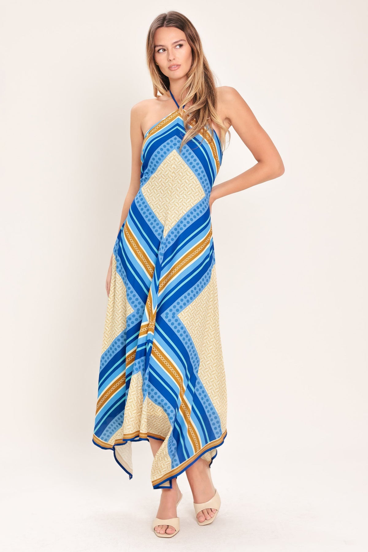 PARADISE CODE WOVEN MIDI DRESS