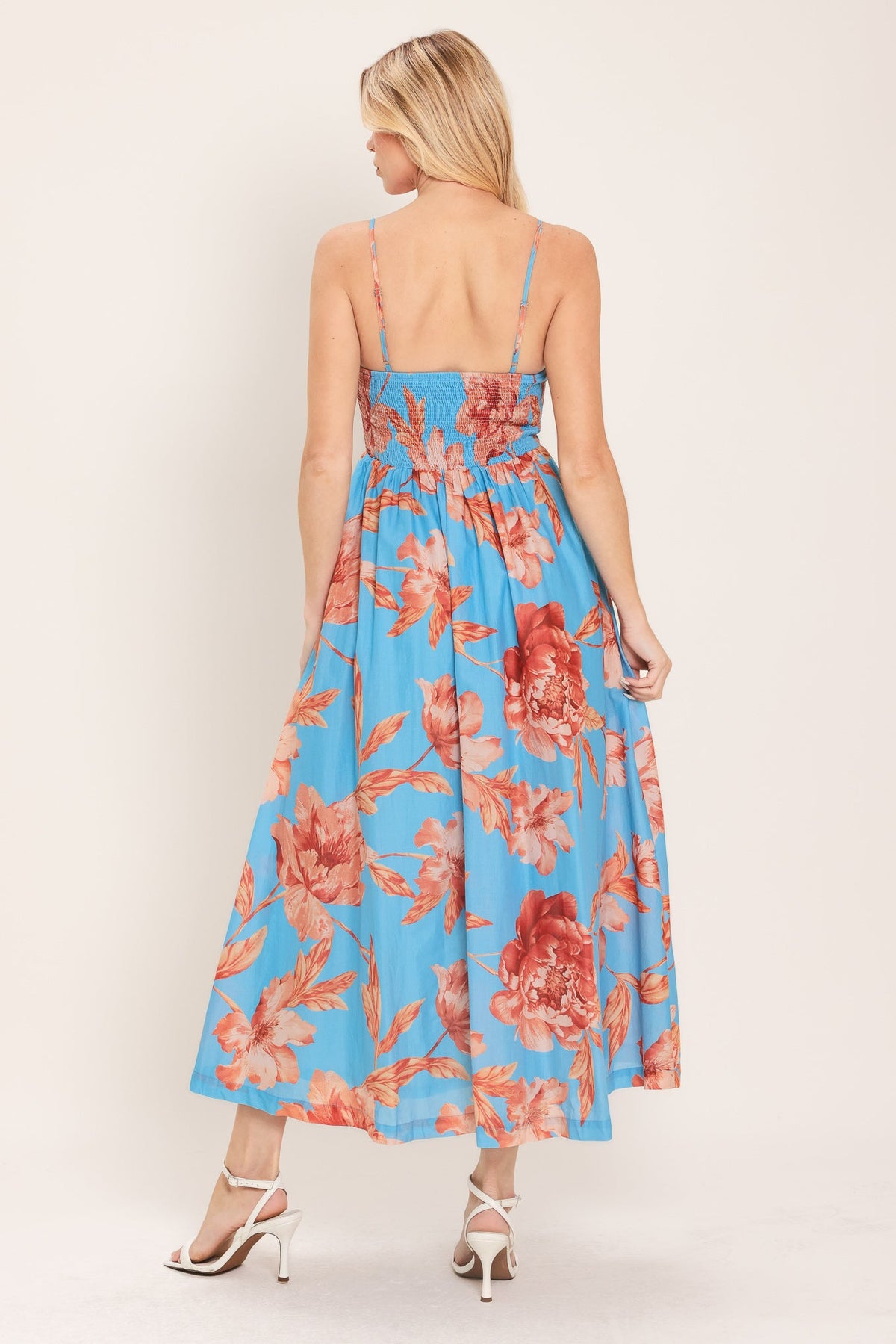 LAGOON ROMANCE WOVEN MIDI DRESS