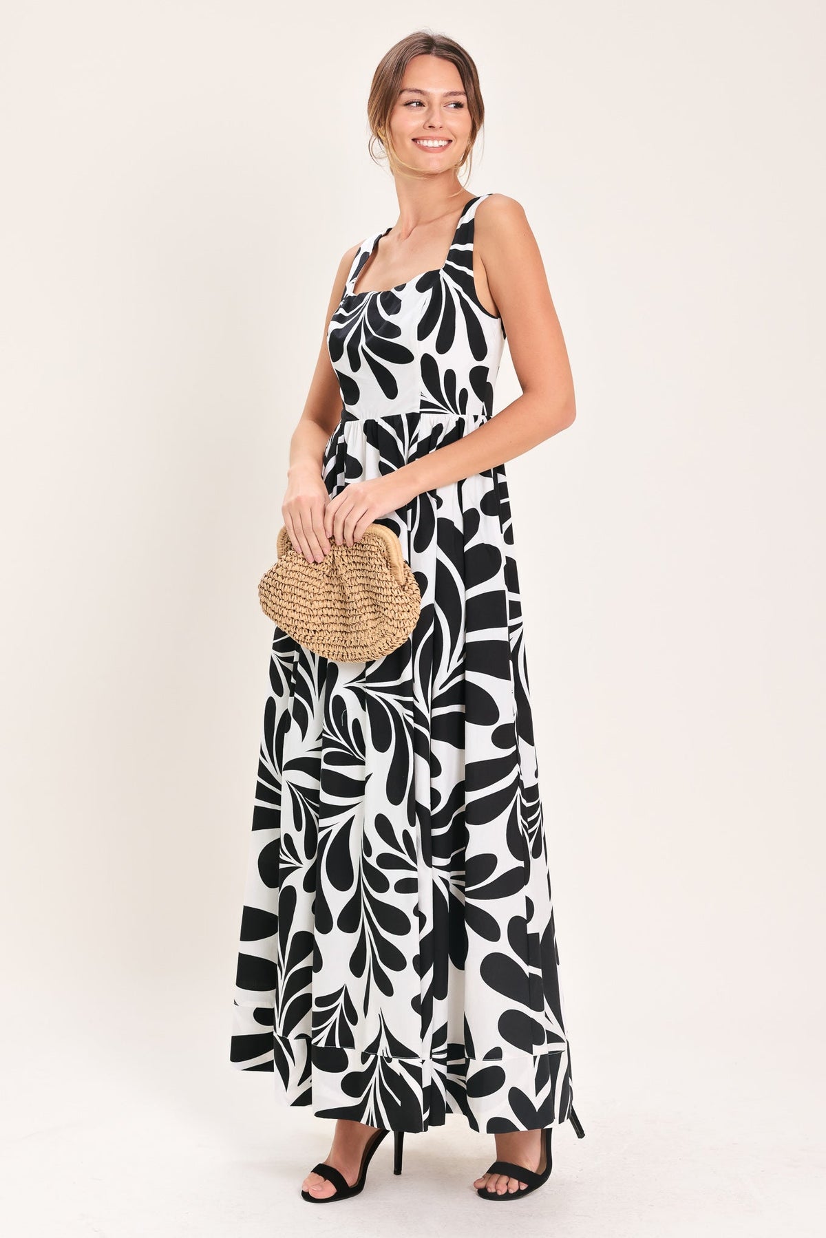 MONO BLOOM WOVEN MAXI DRESS