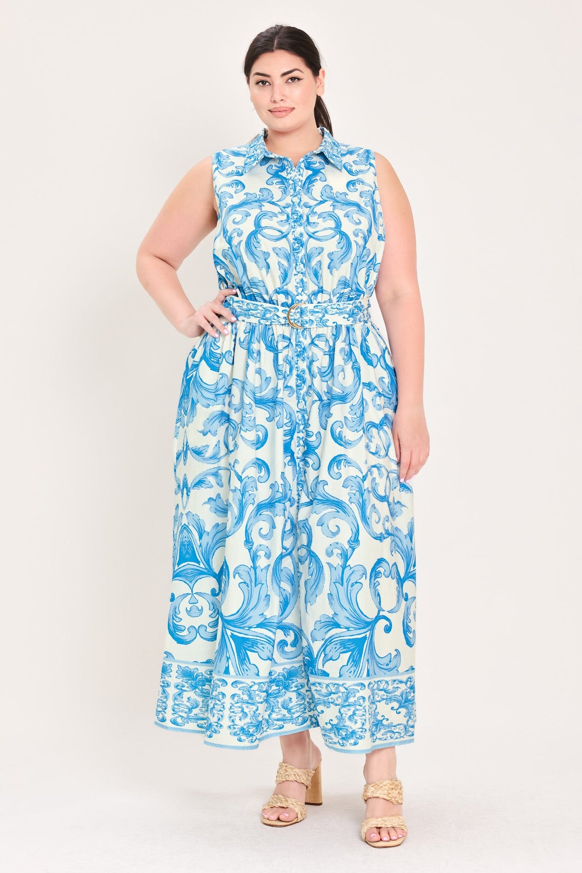 BLUE CHATEAU WOVEN MAXI DRESS