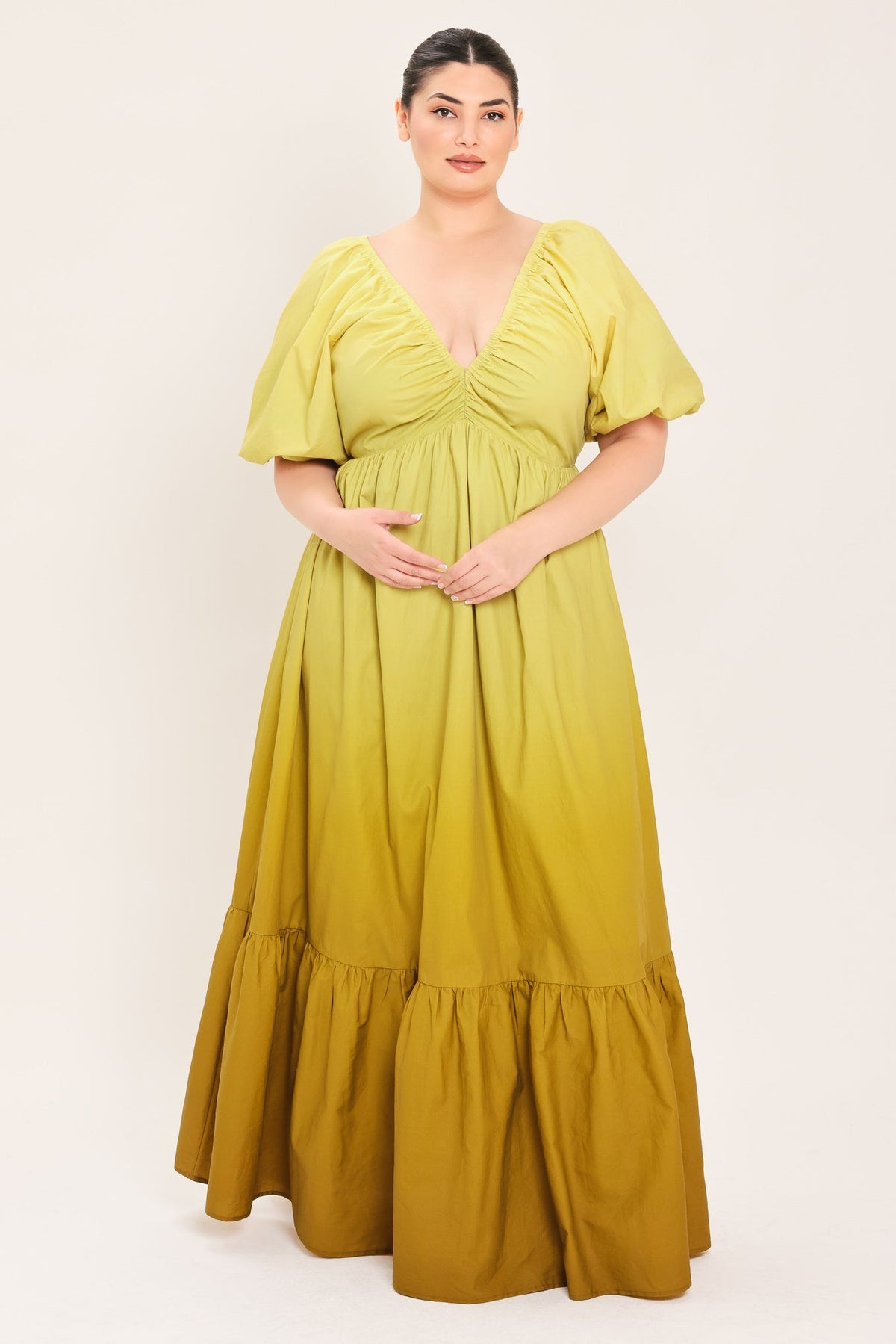 CITRINE GARDEN WOVEN MAXI DRESS