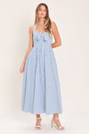FRESH DAY STRIPE WOVEN MIDI DRESS