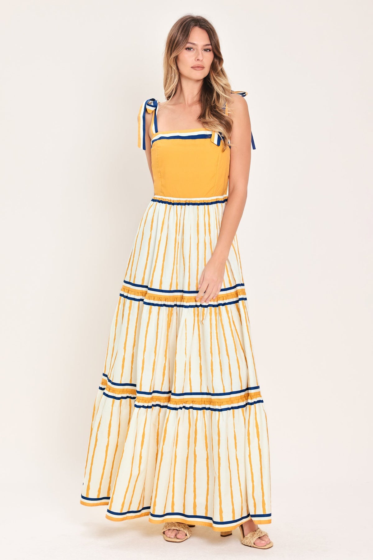 AMALFI SUNKISSED WOVEN MAXI DRESS