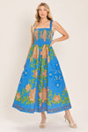 SPRINGTIME IN PARIS WOVEN MIDI DRESS