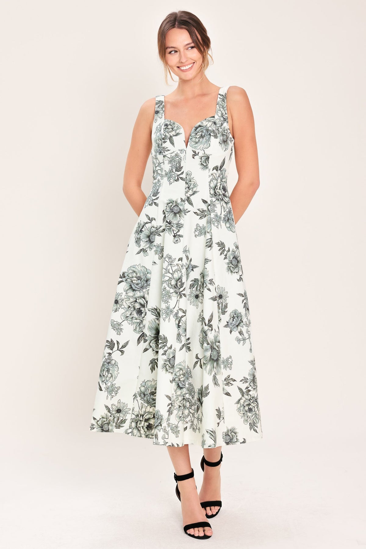 FOREVER YOUNG WOVEN MIDI DRESS