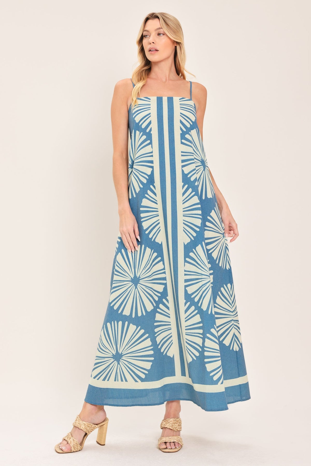 BLUE LAGOON DREAM WOVEN MAXI DRESS