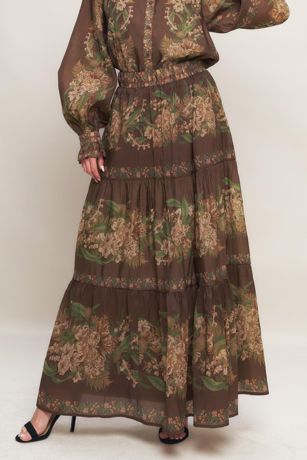 CELEBRITY MOMENT WOVEN MAXI SKIRT