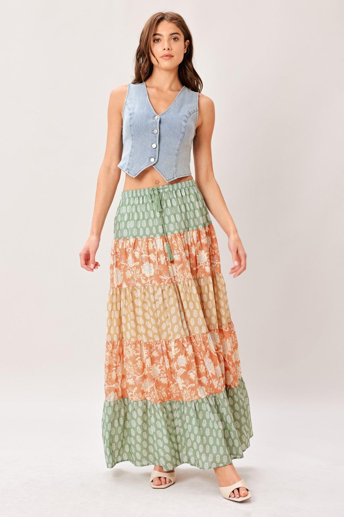 TERRA FLOW MIDI PRAIRIE SKIRT