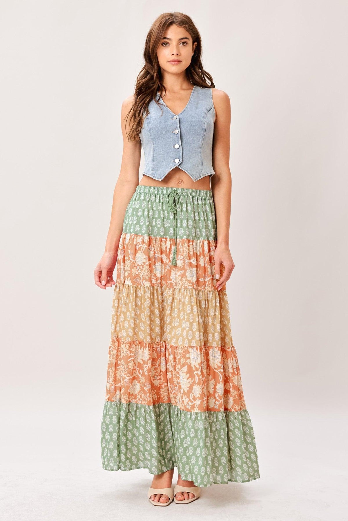 TERRA FLOW MIDI PRAIRIE SKIRT