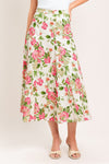 ROSE PETAL WOVEN MIDI SKIRT