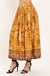 SUNSET GARDEN WOVEN FULL MIDI SKIRT