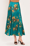 LAGOON FLOWER CHERISH WOVEN MIDI CIRCLE SKIRT