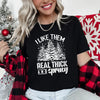 I Like Them Real Thick Christmas Retro Funny Baby Got Back Pine Tree Mix Limited Graphic Tee