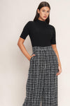 ÉCHEC PARISIEN KNIT TOP AND TWEED PANT JUMPSUIT
